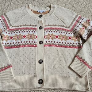 CHRISTMAS Button Down 100% Acrylic Size Small Medium